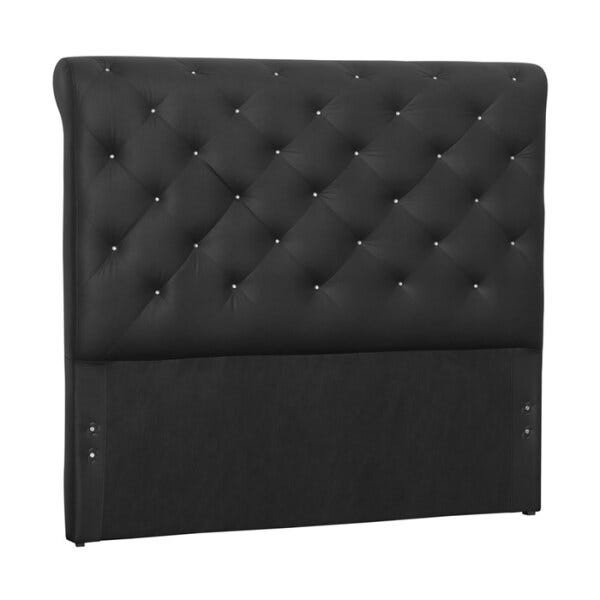 Cabeceira Casal 140cm Buona Notte Corano Preto com Strass Dmonegatto - 1