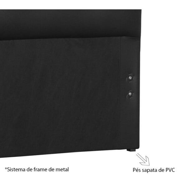 Cabeceira Casal 140cm Buona Notte Corano Preto com Strass Dmonegatto - 3