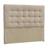Cabeceira Solteiro 90cm Kuka Suede Amassado Bege Dmonegatto - 1