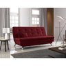 Sofá Cama 3 Lugares Firenze Premium Veludo Vermelho Sb Milani Store - 8