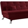Sofá Cama 3 Lugares Firenze Premium Veludo Vermelho Sb Milani Store - 4