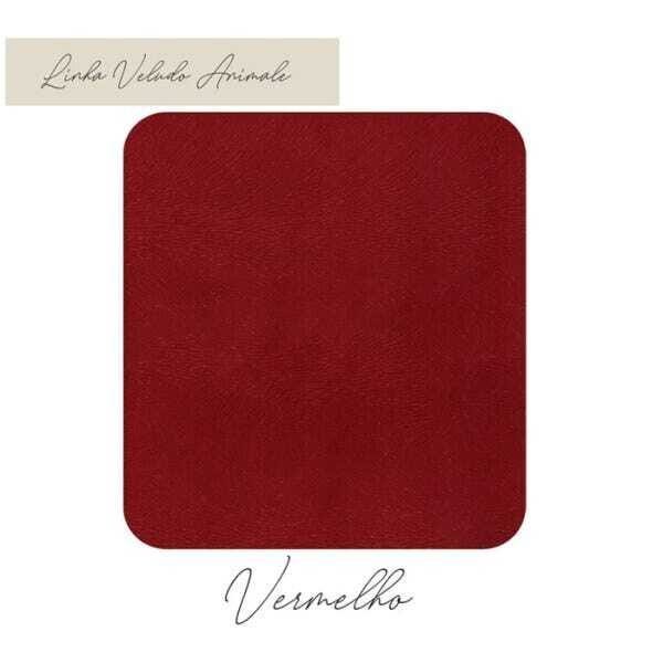 Sofá Cama 3 Lugares Firenze Premium Veludo Vermelho Sb Milani Store - 7