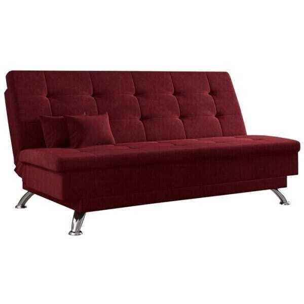 Sofá Cama 3 Lugares Firenze Premium Veludo Vermelho Sb Milani Store - 1