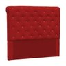 Cabeceira Solteiro 90cm Buona Notte Suede Vermelho Com Strass DMonegatto - 1
