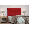 Cabeceira Solteiro 90cm Buona Notte Suede Vermelho Com Strass DMonegatto - 2