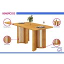 Ver imagem 3 de Mesa Jantar Luma c/Tampo MDF Curvo 170x90cm Freijo DJ Móveis