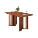 Ver imagem 1 de Mesa Jantar Luma c/Tampo MDF Curvo 170x90cm Freijo DJ Móveis