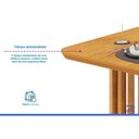 Ver imagem 4 de Mesa Jantar Luma c/Tampo MDF Curvo 170x90cm Freijo DJ Móveis