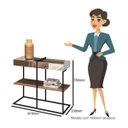 Ver imagem 4 de Aparador Espelhado Estilo Industrial Class Demoliçao Preto Milani Store