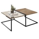 Ver imagem 1 de Mesa de Centro Espelhada Estilo Industrial Class Demoliçao Preto Milani Store