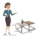 Ver imagem 4 de Mesa de Centro Espelhada Estilo Industrial Class Demoliçao Preto Milani Store
