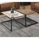Ver imagem 2 de Mesa de Centro Espelhada Estilo Industrial Class Demoliçao Preto Milani Store