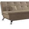 Sofá Cama 3 Lugares Firenze Premium Veludo Marrom Claro Sb Milani Store - 4