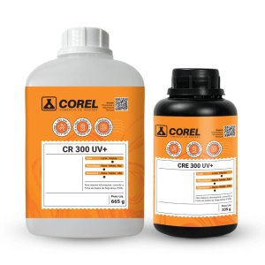 Kit Resina Epóxi e Endurecedor Cr 300 Uv+ de Baixa Viscosidade e Espessura (665 G + 335 G)