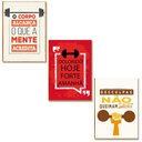 Ver imagem 1 de Kit 03 Placas Mdf Frases Academia Decoração Tam 28,7x22 Ac1