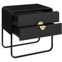 Ver imagem 2 de Mesa Cabeceira 600 2gav Luna Nero/pre