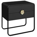 Ver imagem 1 de Mesa Cabeceira 600 2gav Luna Nero/pre