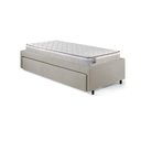 Ver imagem 7 de Base Box Cama Solteirão Sapateira Courino Linho Areia e Colchão Hanover Inducol 96x203