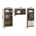 Ver imagem 5 de Quarto Modulado de Casal com Guarda-roupas e Maleiro Paris Luciane Móveis