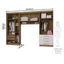 Ver imagem 4 de Quarto Modulado de Casal com Guarda-roupas e Maleiro Paris Luciane Móveis