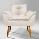 Ver imagem 2 de Poltrona Retrô Suede Bege - Belliv Decor