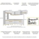 Ver imagem 4 de Cozinha Completa de Canto Veneza GW Multimóveis MP2048 com Armário e Balcão Branca
