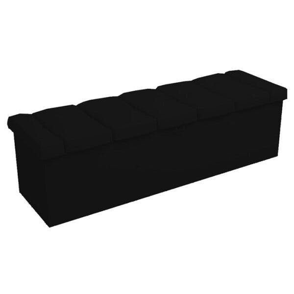 Calçadeira Bau Solteiro Kiara 90cm Corano Preto Casah - 1