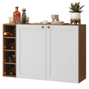 Ver imagem 2 de Buffet Aparador com Adega 100cm 2 Portas Rustic/Branco Vik Madesa 16