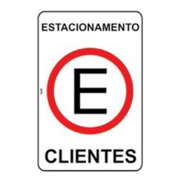 Placa de Sinalização - Estacionamento para Clientes - 20x30 - Look - 1