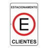 Placa de Sinalização - Estacionamento para Clientes - 20x30 - Look - 1