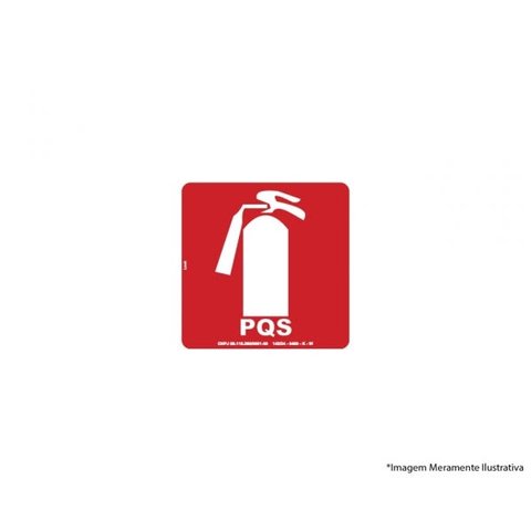 Placa Sinal.Fotoluminescentes Extintor Po Quimico 20X20Cm