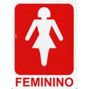 Ver imagem 1 de Placa de Sinalização Sanitário Feminino 15x20 Look