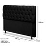 Cabeceira Paris E Calçadeira Italia Queen 160CM Animale Preto Casah - 3