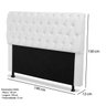 Cabeceira Paris E Calçadeira Italia Casal 140 CM Corano Branco Casah - 3