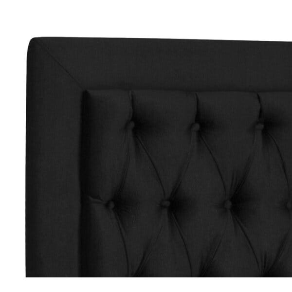 Cabeceira Casal 140cm Italia Veludo Preto SB Milani Store - 2