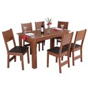 Ver imagem 2 de Conjunto Mesa Retangular Pérola com 6 Cadeiras - Bagum Preto Naturalle