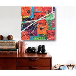 Conjunto com 2 Lindos Quadro Decorativo Originais Pintados a Mão Medindo 73x136 Cm - 4