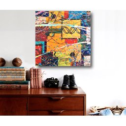Conjunto com 2 Lindos Quadro Decorativo Originais Pintados a Mão Medindo 73x136 Cm - 5