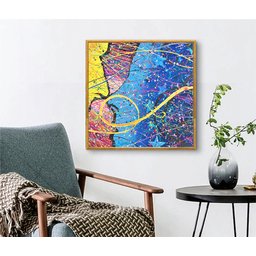 Conjunto com 2 Lindos Quadro Decorativo Originais Pintados a Mão Medindo 73x136 Cm - 5