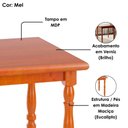 Ver imagem 4 de Mesa Quadrada Pes Torneados 80x80 Cm 105lb Marjori - Mel Brilho