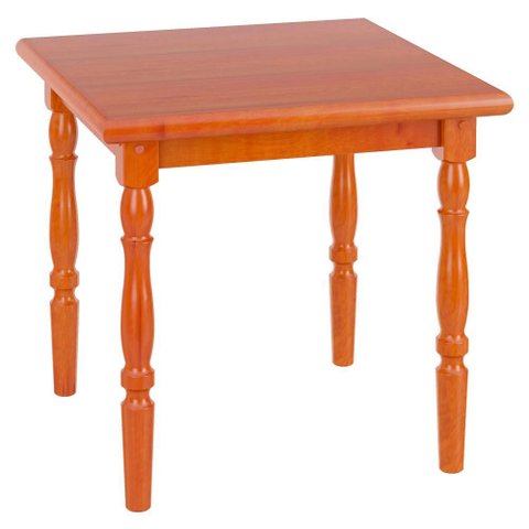 Mesa Quadrada Pes Torneados 80x80 Cm 105lb Marjori - Mel Brilho