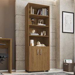 Estante Livreiro Office com 2 Portas Pequenas Freijó - PR Móveis - 2 Estante Livreiro Office com 2 Portas Pequenas Freijó - PR Móveis - 2