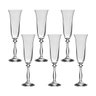 Jogo com 12 Taças de Cristal Para Champagne 190 ml Linha Angela Bohemia - 1