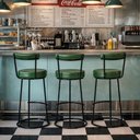 Ver imagem 2 de Kit 02 Banquetas Alta para Cozinha Área Gourmet Miami Couríssimo Verde - Desk Design