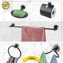 Ver imagem 4 de Kit de Metal Acessórios para Banheiro Aço Inox 5 Peças Stander Color Preto Fosco Cód. 7140