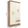 Guarda-roupa 4 Portas e 2 Gavetas e Cômoda 8 Gavetas - 5