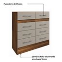 Ver imagem 7 de Guarda-roupa 4 Portas e 2 Gavetas e Cômoda 8 Gavetas