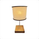 Ver imagem 1 de Luminária Lumen Cupula Mdf Laminado Acetato e Tecido 22cmx19cm Ofertamo