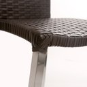 Ver imagem 3 de Conjunto de 8 Cadeiras e Mesa de Jantar Cannes em Alumínio para Cozinha, Edícula, Área - Tabaco