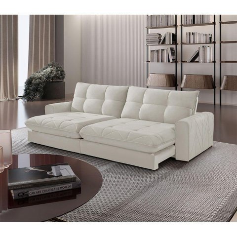 Sofá Firenze Linho 02 Módulos de 80cm B25cm Meu Sofá Online A302 Linho Branco
